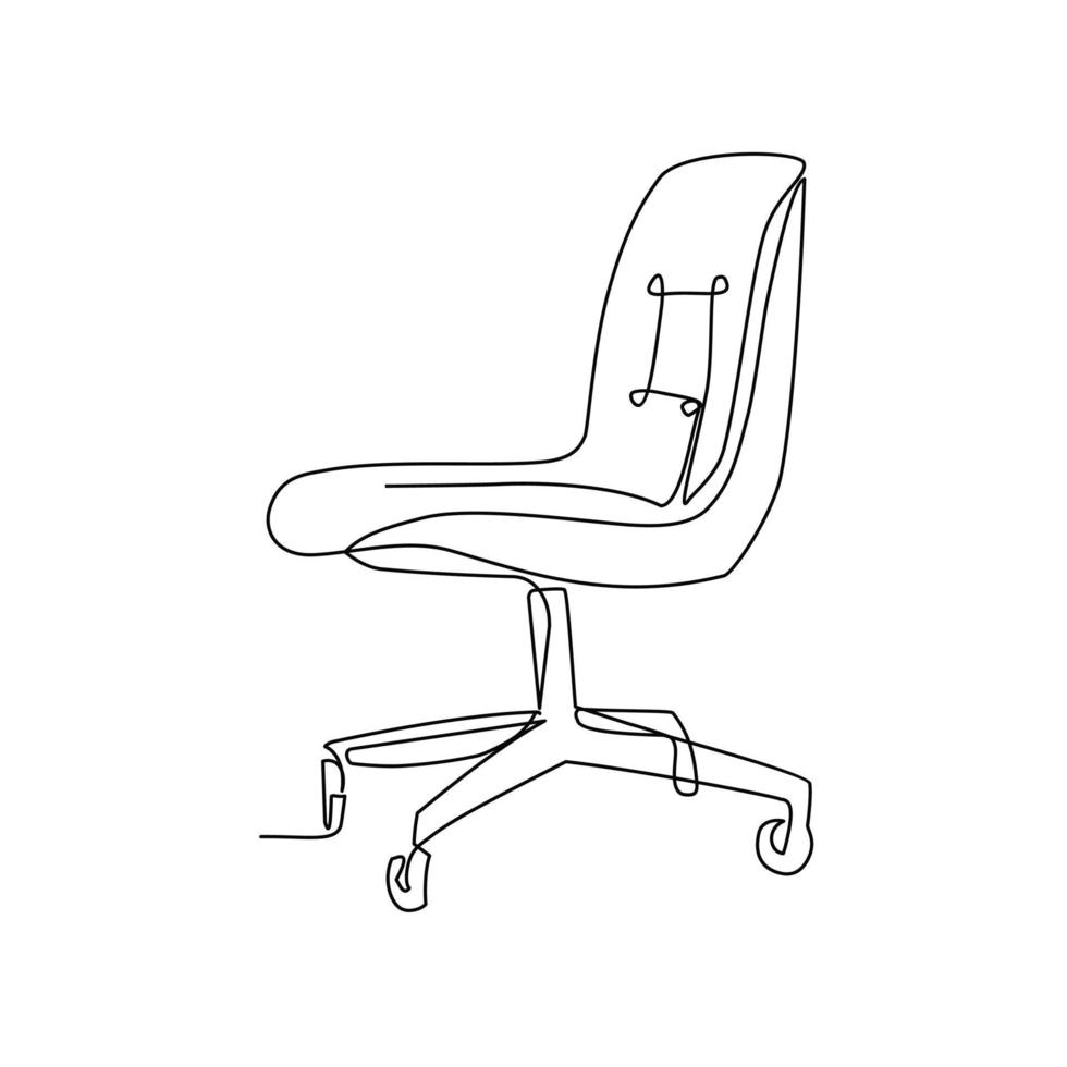 Armchair vector illustration drawn in line art style