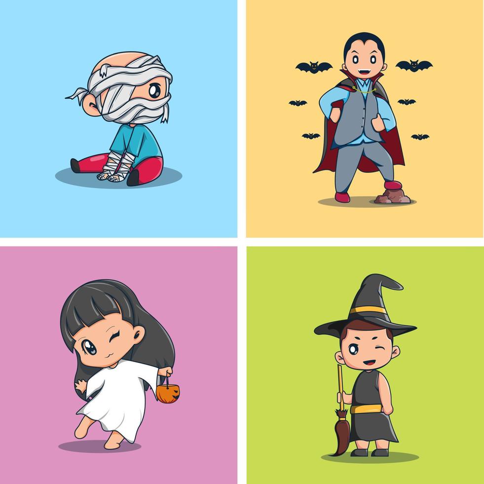 Halloween Costumes Illustration vector