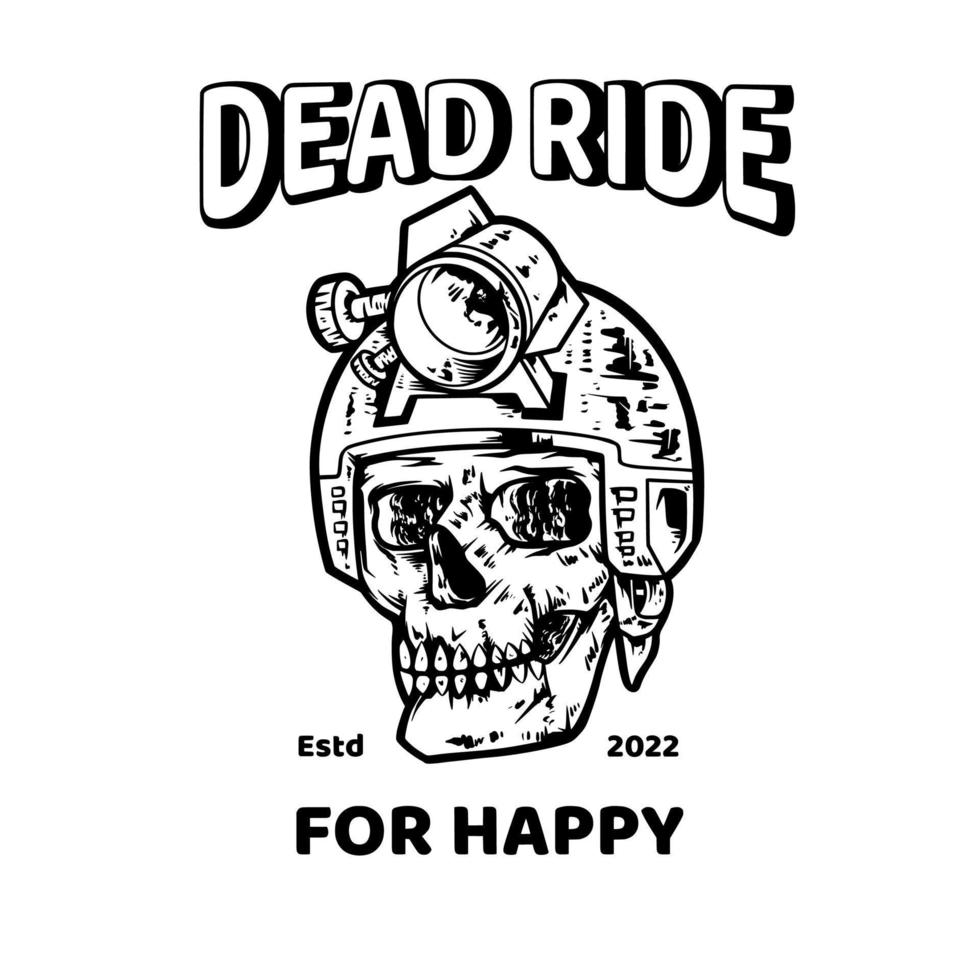 Dead ride black white vector