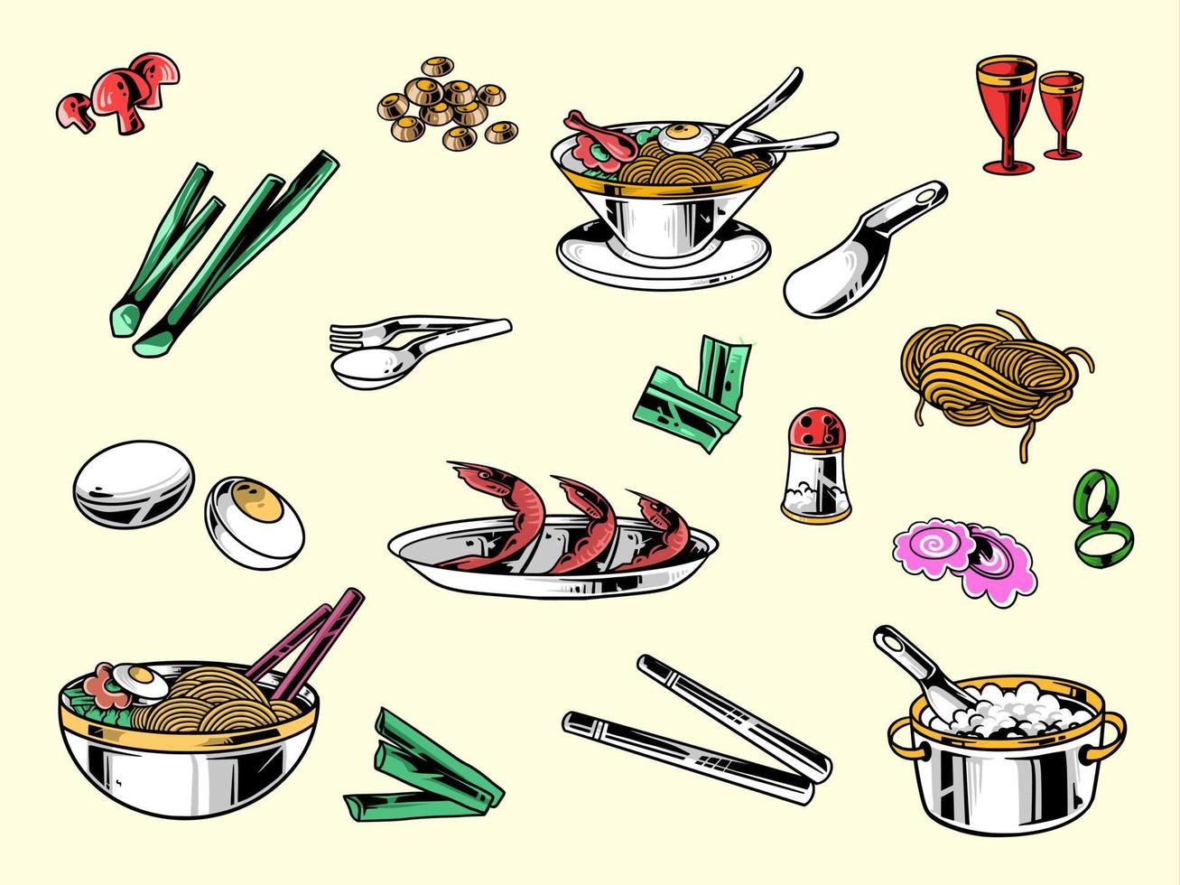 japanese food package vector