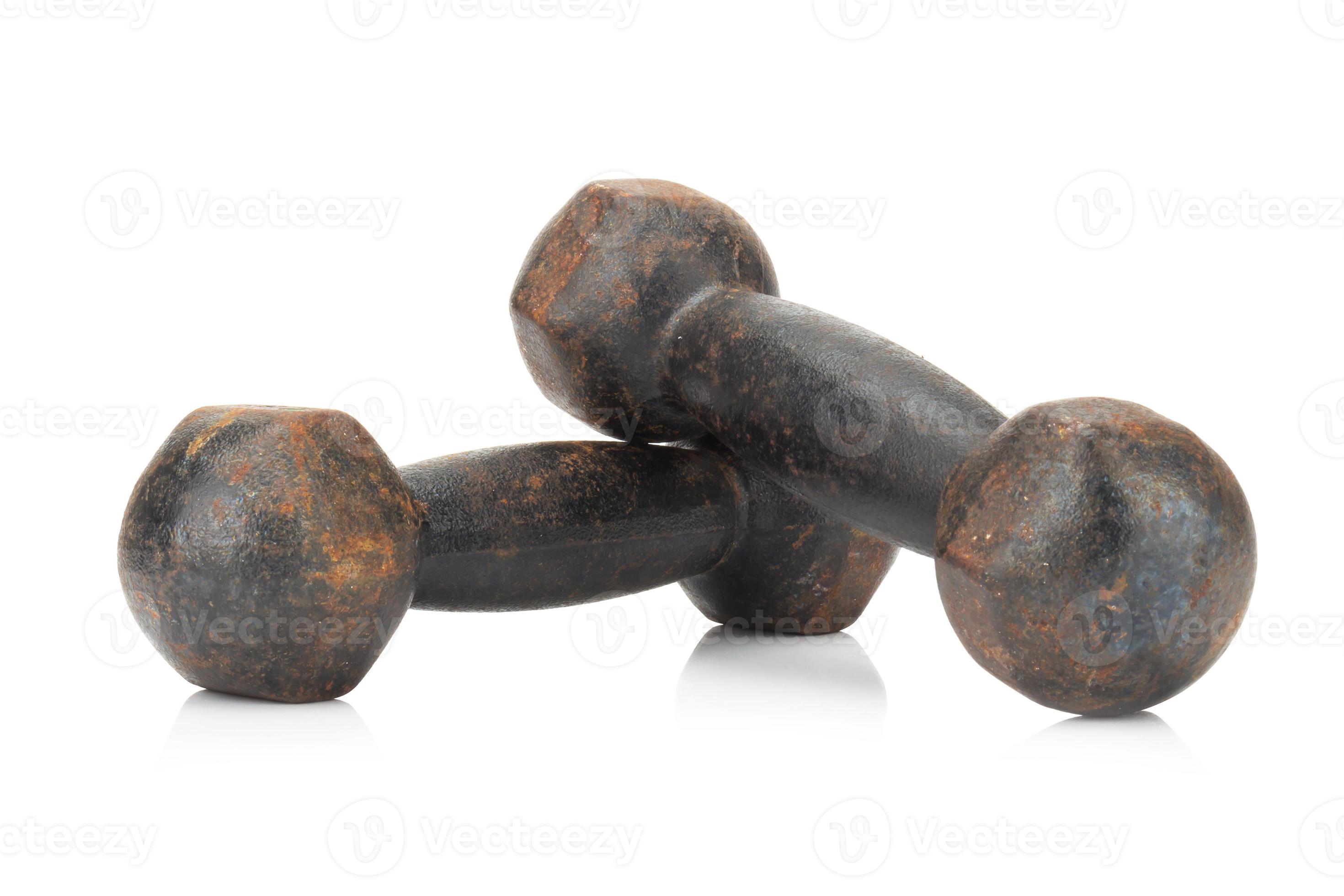 old dumbbell. rust. isolated on white background 10009317 Stock Photo