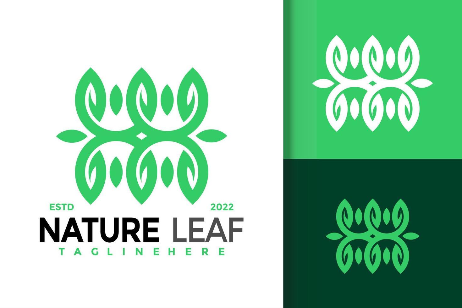 diseño abstracto del logotipo de la hoja de salud, vector de logotipos de identidad de marca, logotipo moderno, plantilla de ilustración vectorial de diseños de logotipos