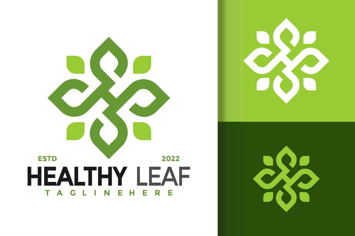 Letter H Healthy Flower Leaf Logo Design, brand identity logos vector, modern logo, Logo Designs Vector Illustration Template