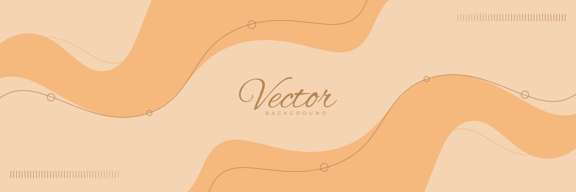 banner de vector largo mínimo creativo y limpio. Fondo de verano de ilustración abstracta dibujada a mano con espacio de copia para texto. portada, cartel, pancarta