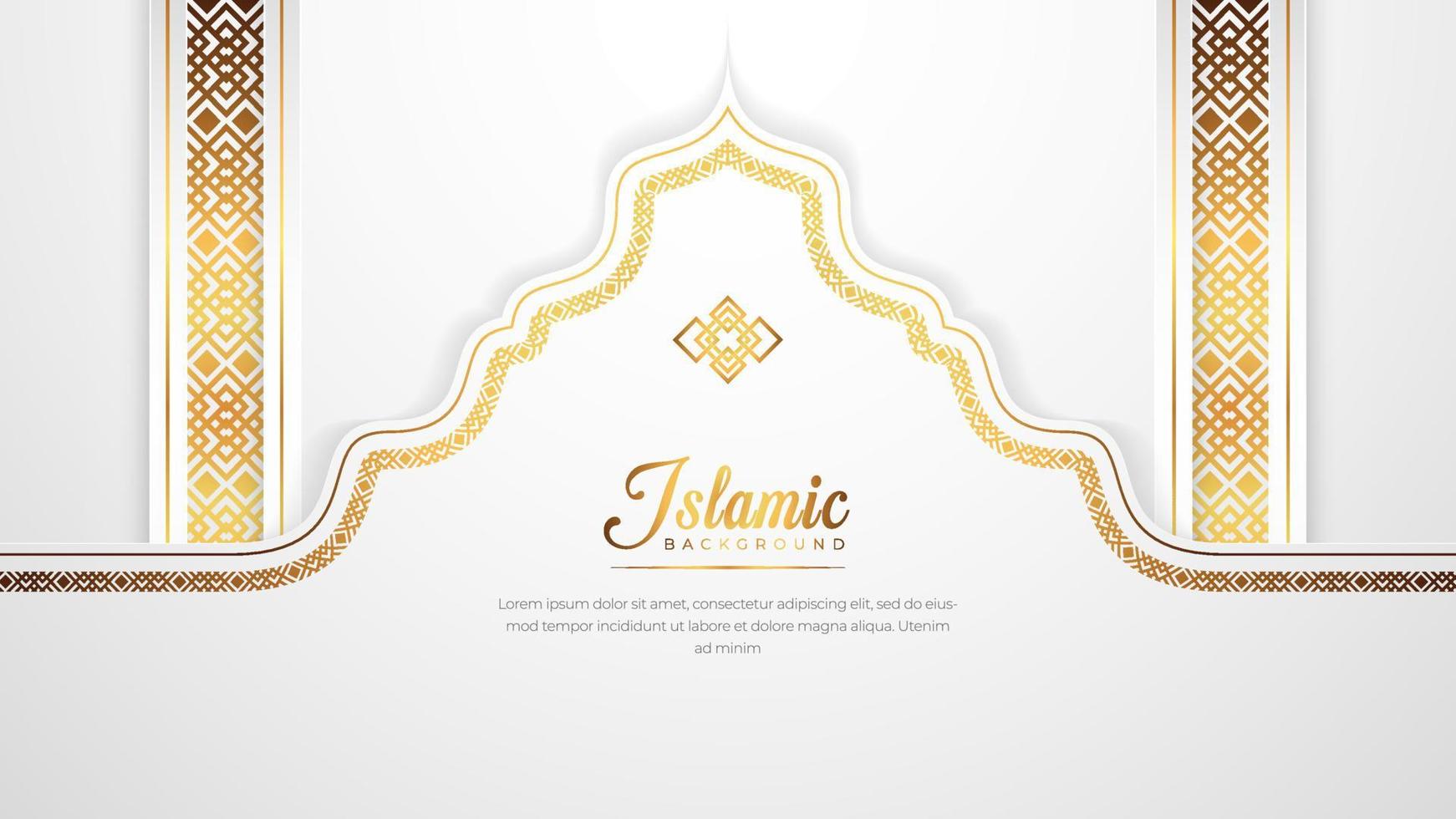 Unique Mosque Dome Decorative Ornamental Islamic Luxury Background. With Arabic Pattern, Islamic Border, and Decorative Ornament. vector