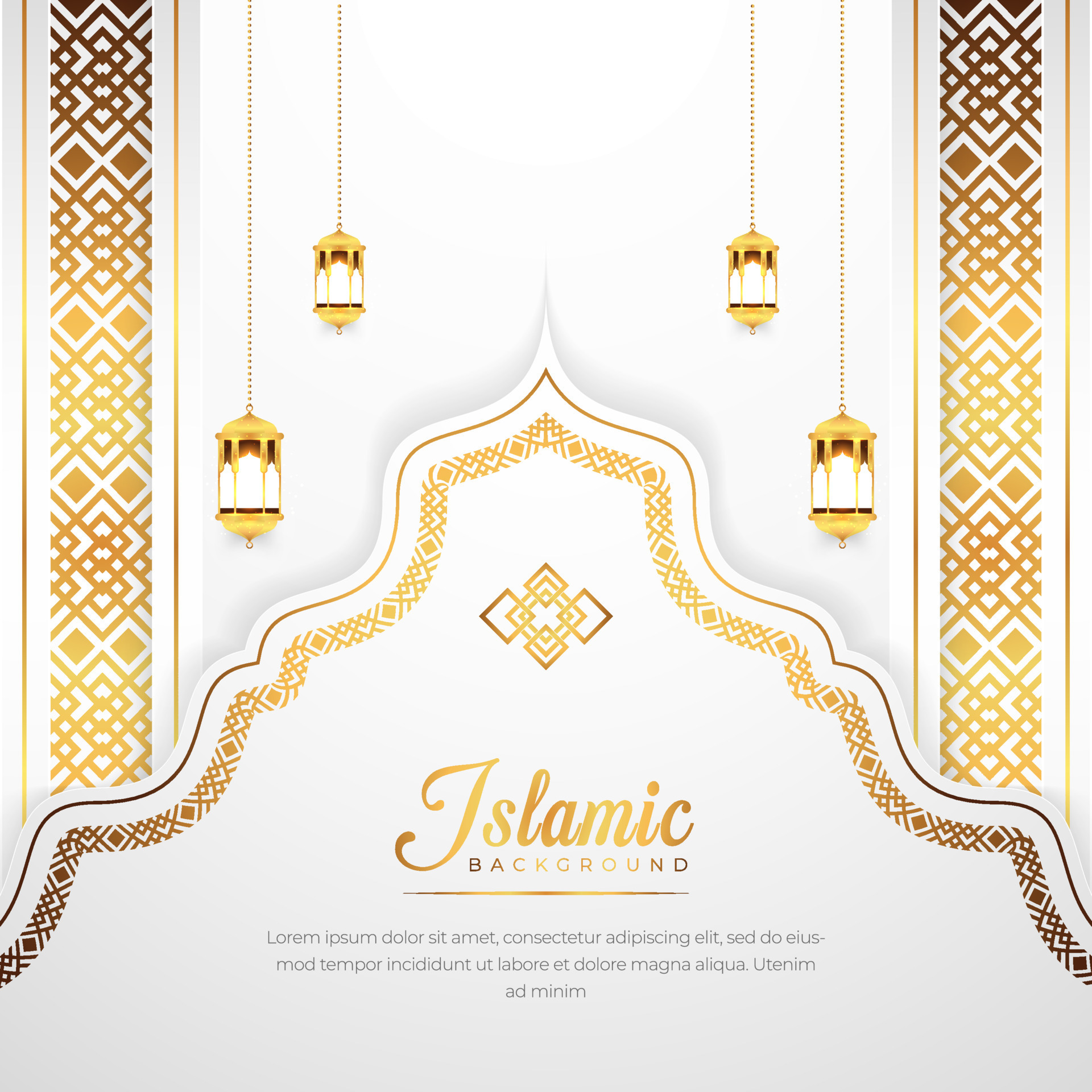 Creative and Clean Unique Mosque Decorative Ornamental Islamic Banner