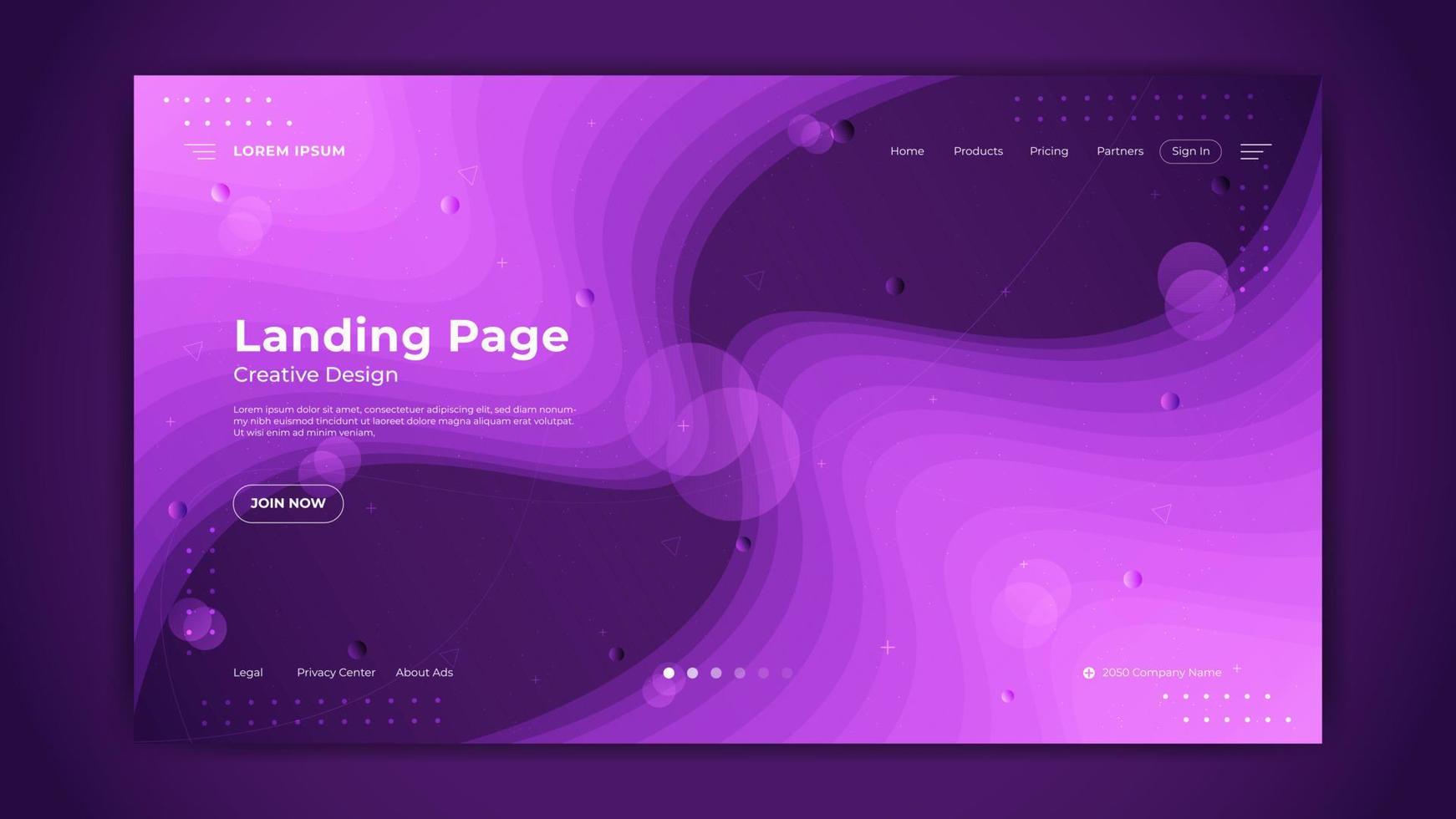 Abstract 3d modern landing page background. with colorful gradient abstract overall layered 3d tubes vector illustration.