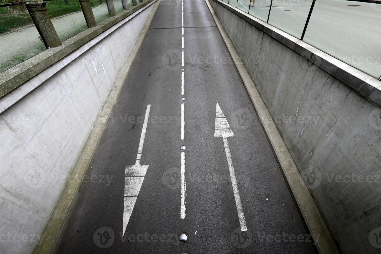 Asphalt highway across Israel from north to south. photo