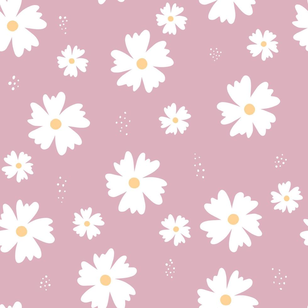 Floral pattern with chamomile vector