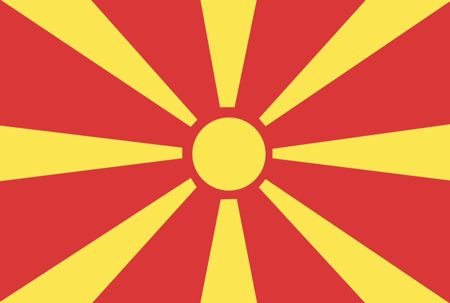 National flag of the Republic of Macedonia. vector