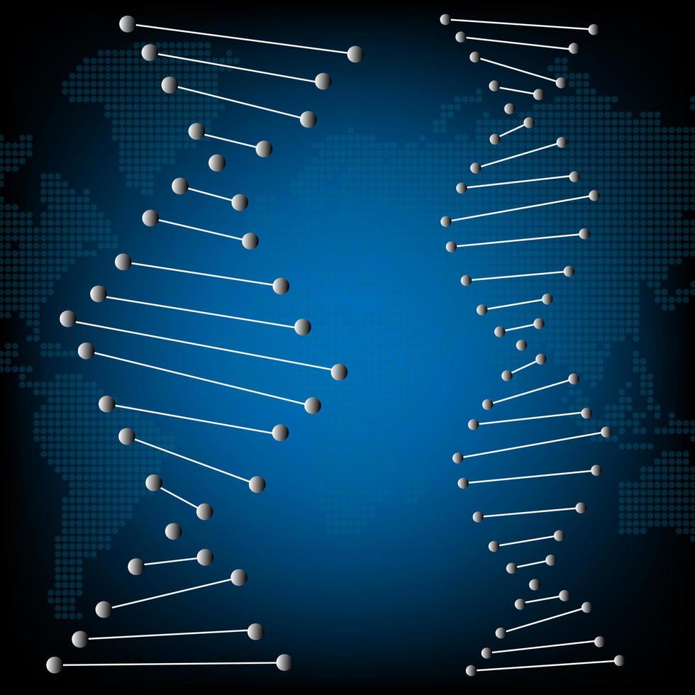 vector de concepto de cromosomas de estructura de adn. educación para la ciencia química y la tecnología futura