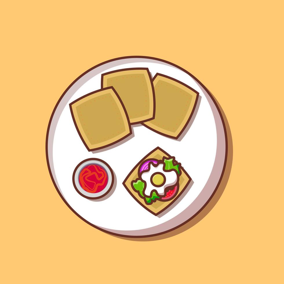 Bread for sandwich with egg and meat for food icon vector illustration