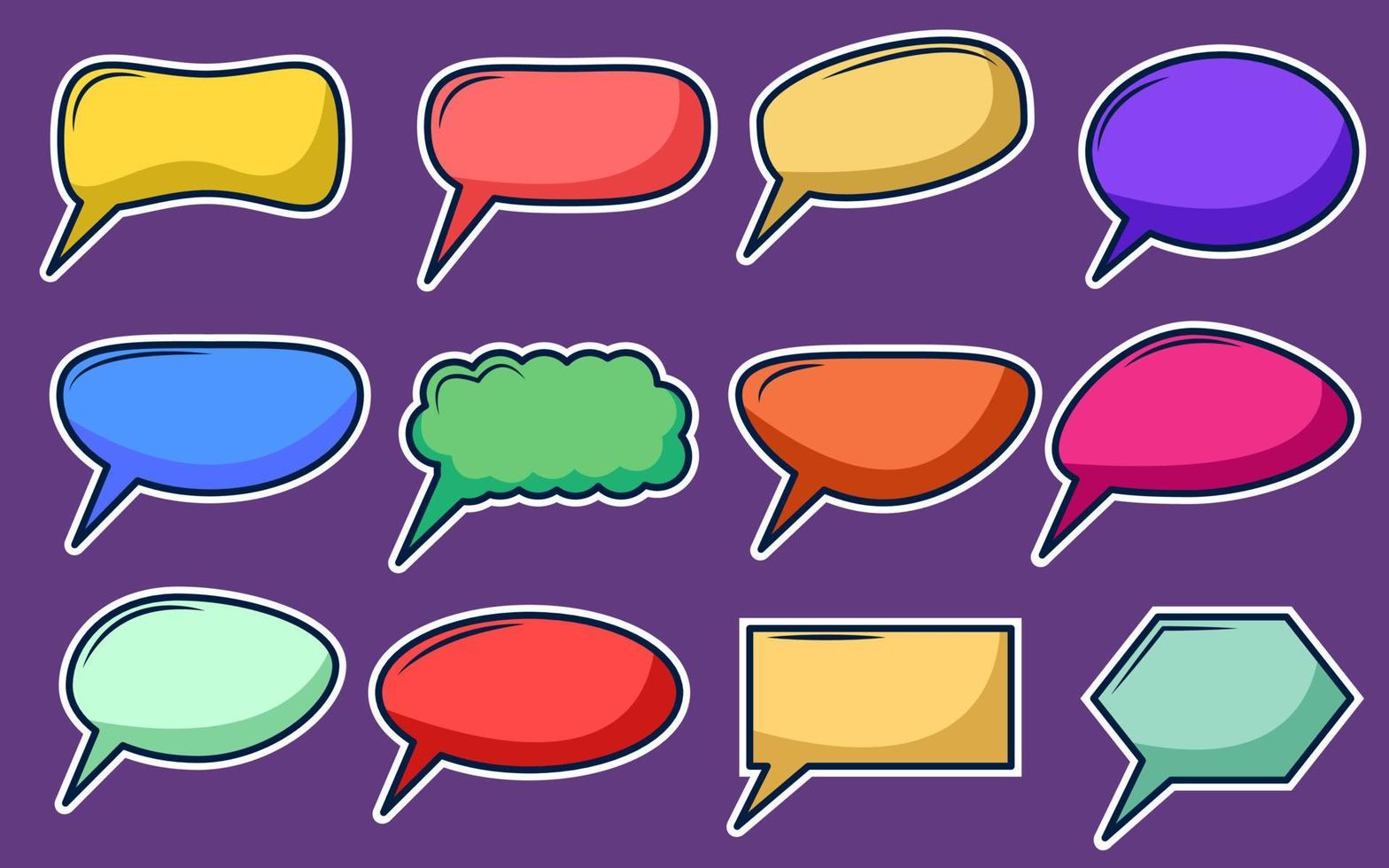 Speech Bubble Coloriful Free Vector