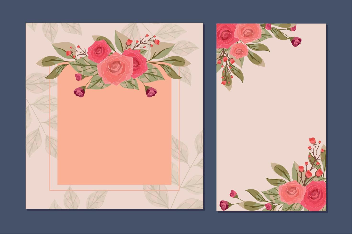 invitation cards set vector