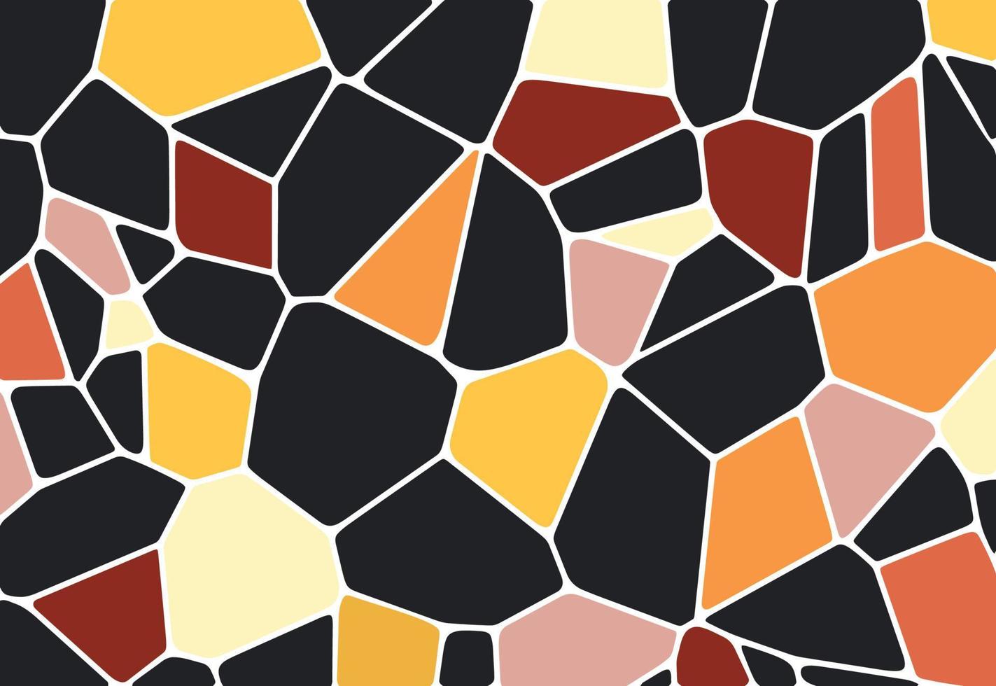 voronoi diagrama colorido textura de mosaico geométrico, fondo, textura de piedra dibujada a mano, patrón de mosaico vectorial de tela impresa vector