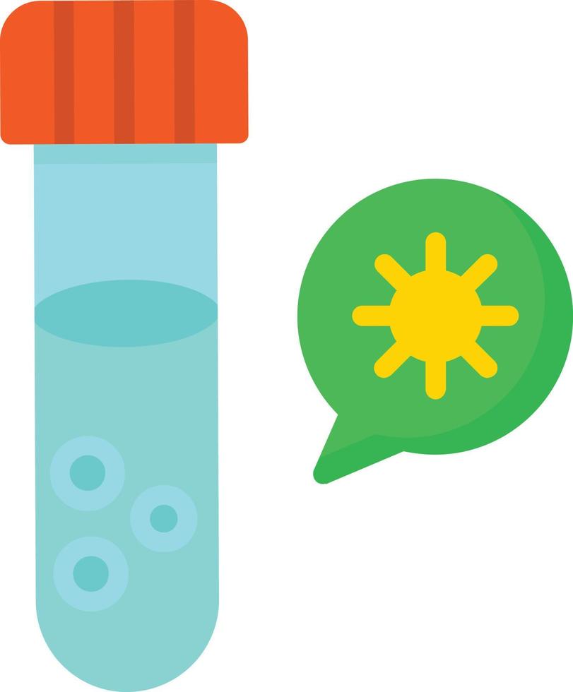 Test Tube Flat Icon vector