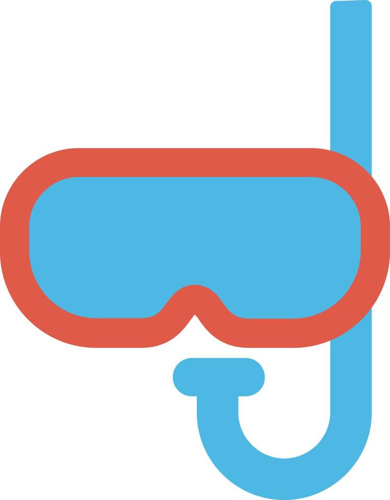 icono plano de snorkel vector