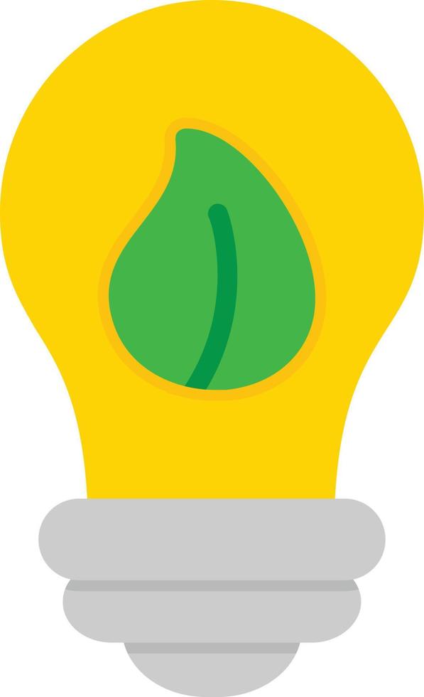 icono plano de energía verde vector