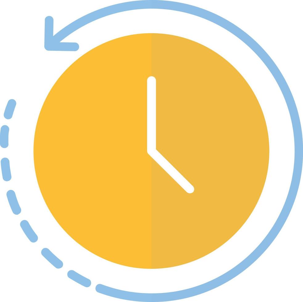 Back In Time Flat Icon vector