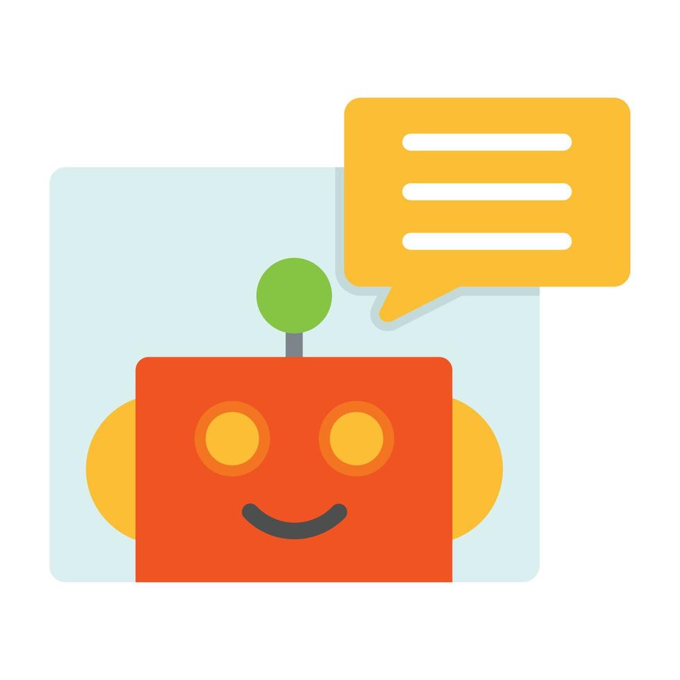 Bot  Flat Icon vector