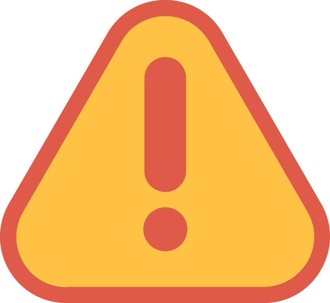 Warning Flat Icon vector