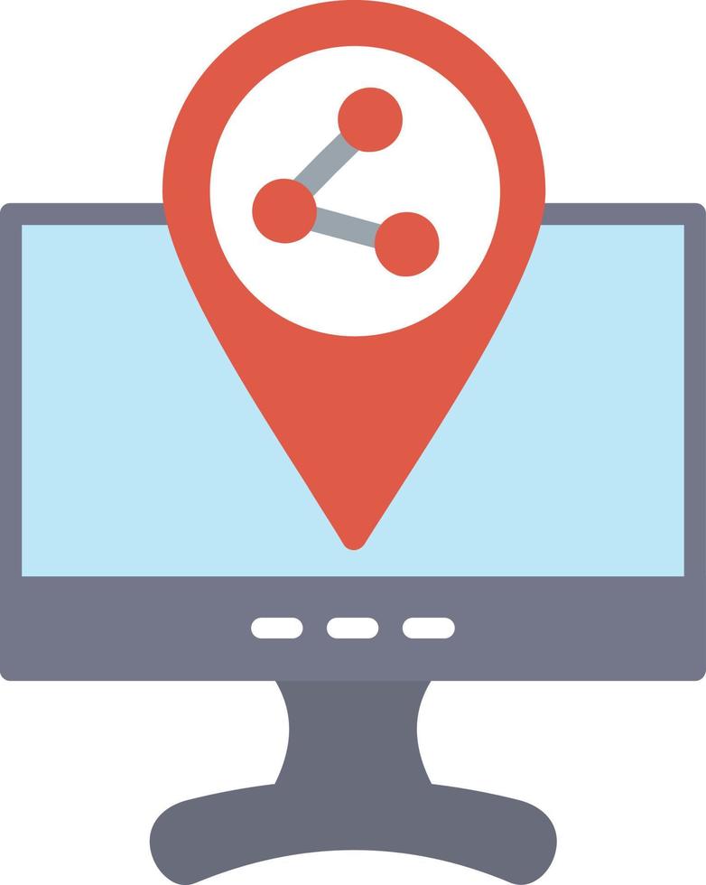 Share Location Flat Icon vector