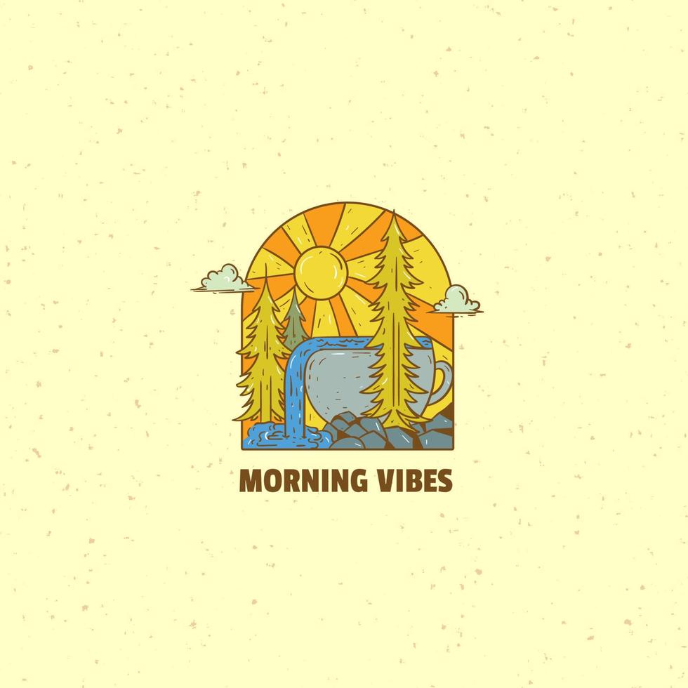 apparel design. morning vibes vector