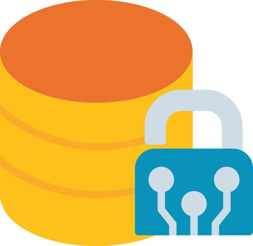 Data Encryption Vector Flat Icon