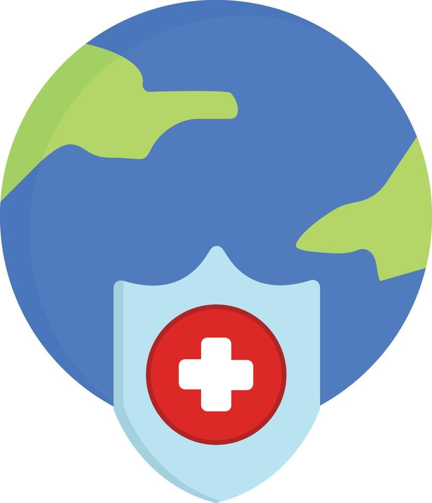 Global Protection Flat Icon vector