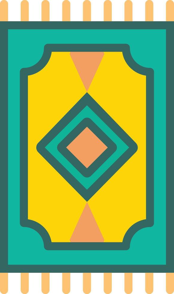 Rug Flat Icon vector