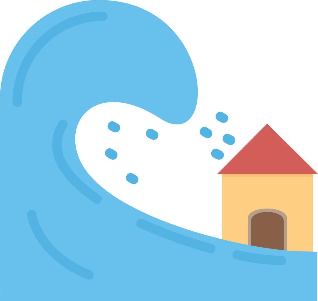 Tusnami Flat Icon vector