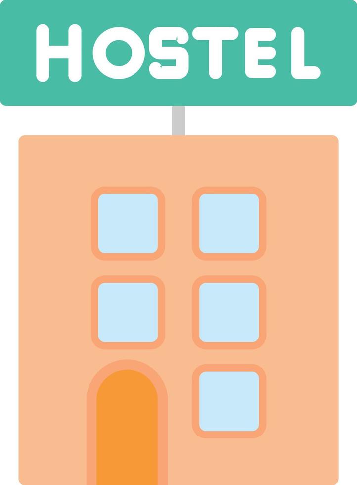 Hostel Flat Icon vector