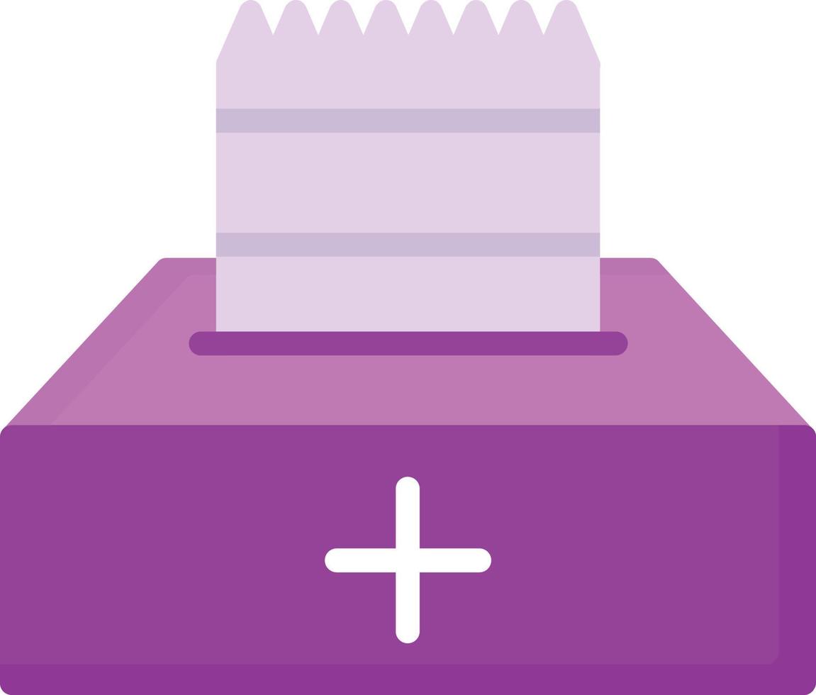 Tissue Box Flat Icon vector