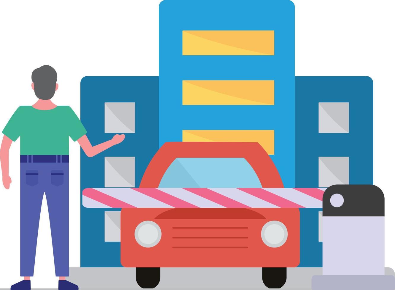 Traffic Barrier Illustration vector