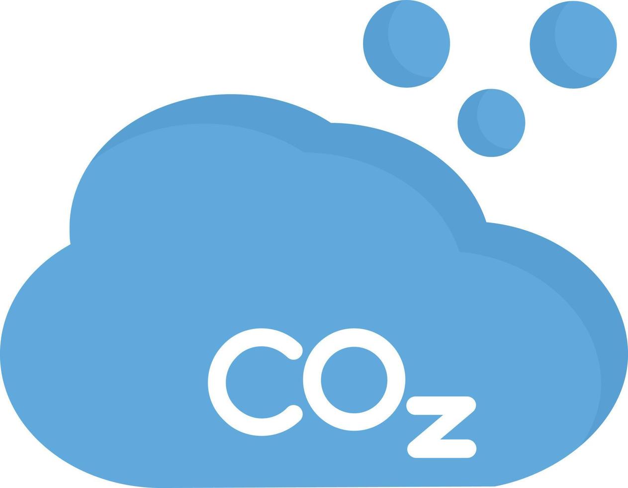 icono plano de co2 vector