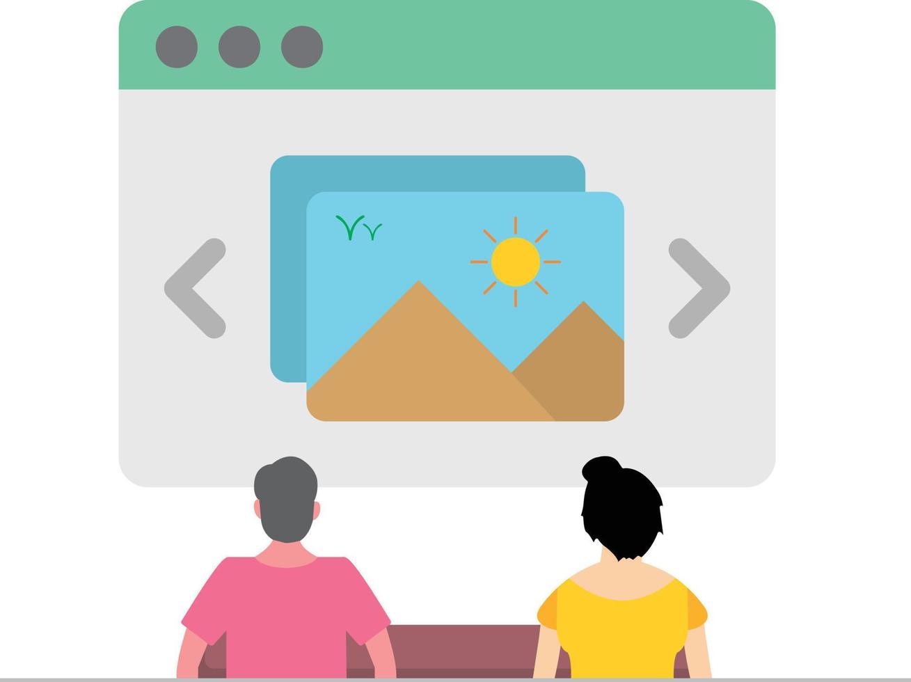 Slideshow Illustration Design vector