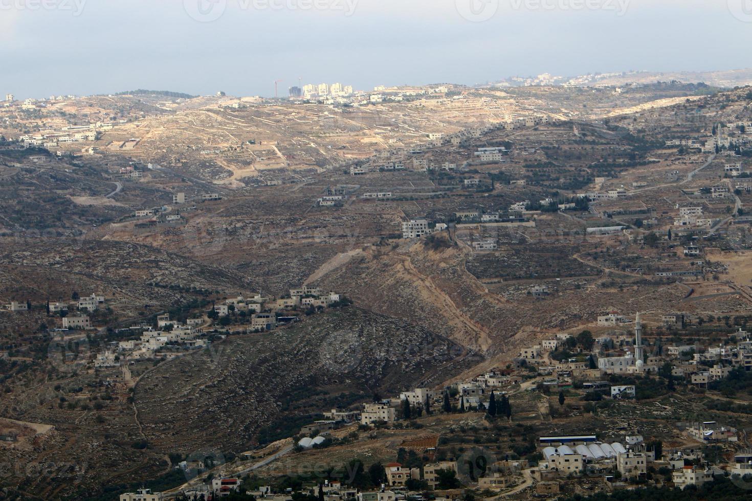 The Judean Desert in the Middle East in Israel. Since ancient times, this place has served as a refuge for hermits and rebels. photo