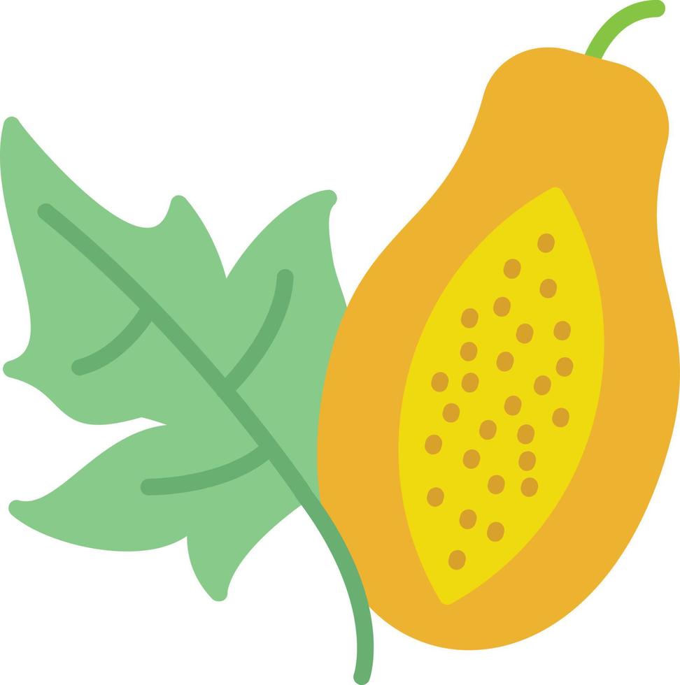 Papaya Flat Icon vector