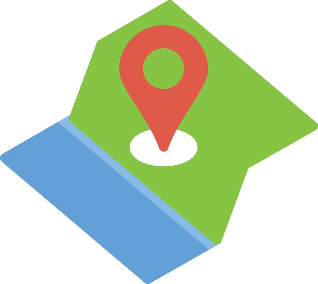Map  Flat Icon vector