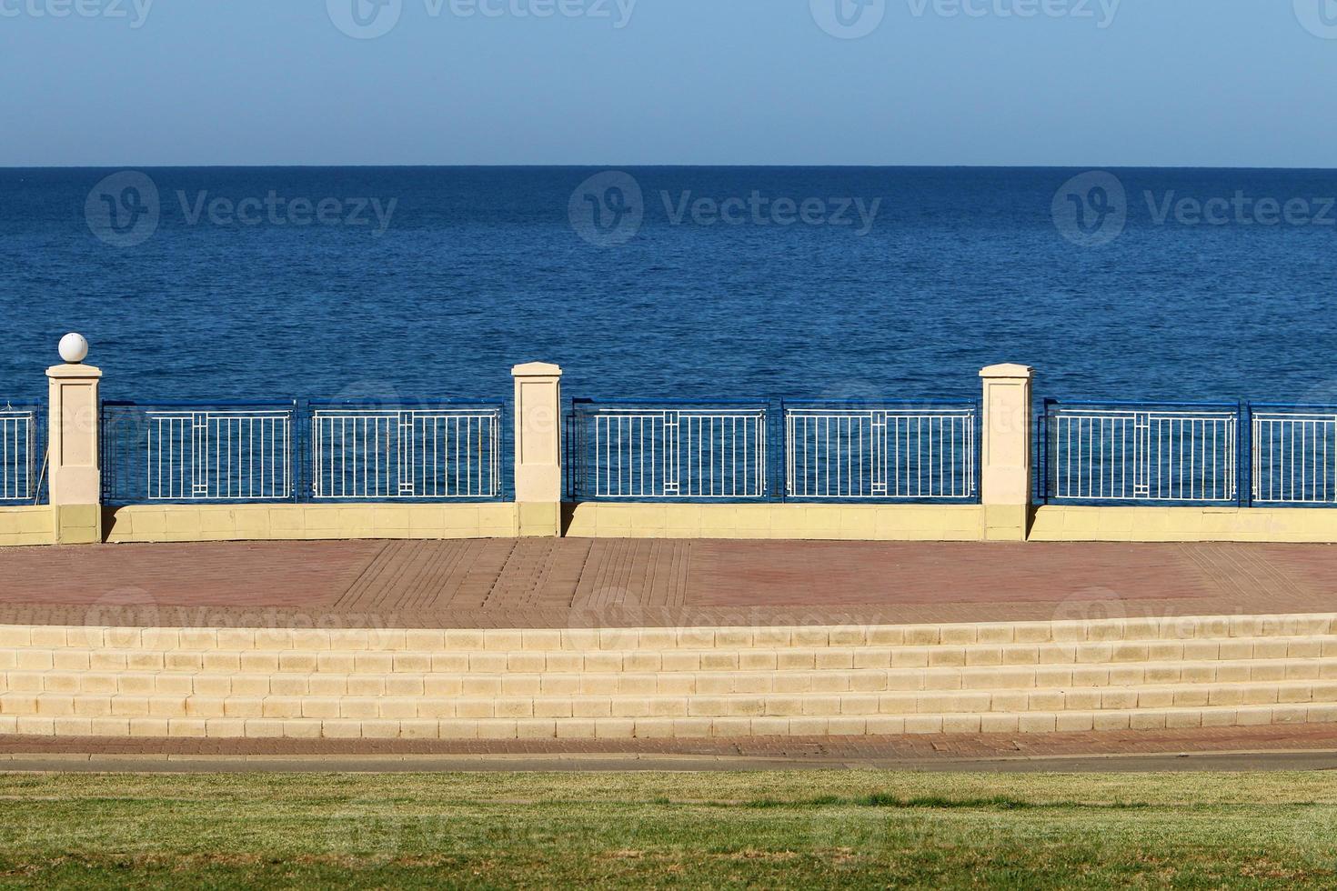 Coast of the Mediterranean Sea in the north of the State of Israel. photo