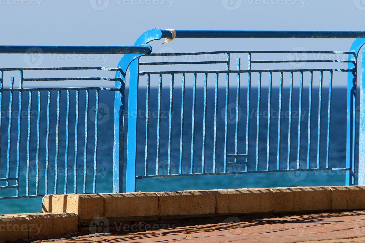 Fencing in a city park on the Mediterranean coast photo