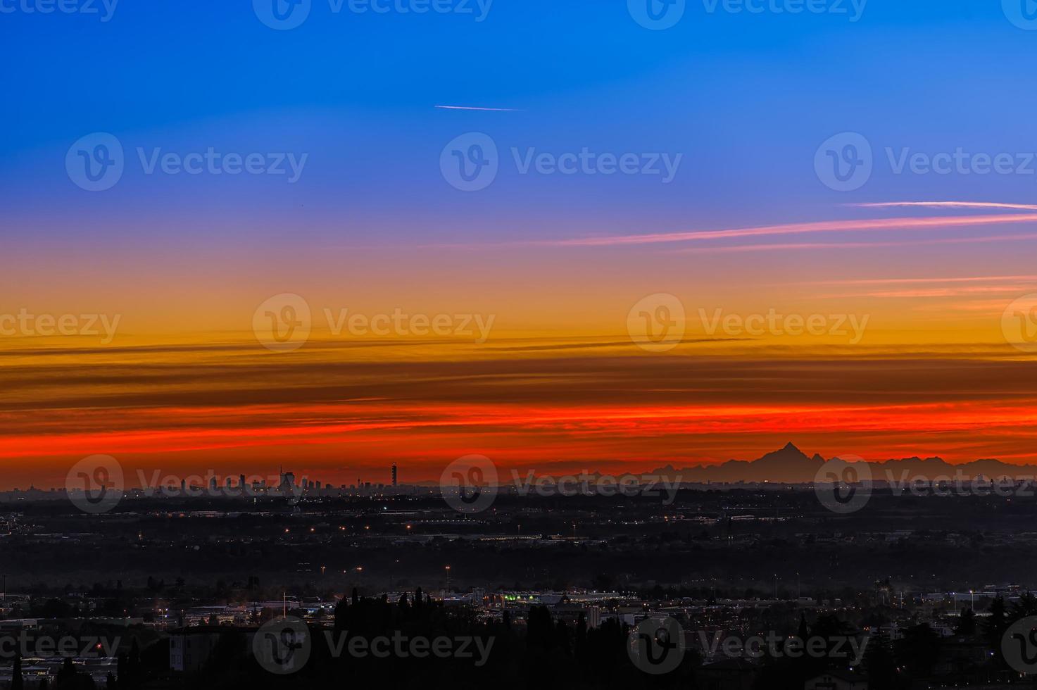 Milan from Bergamo high photo