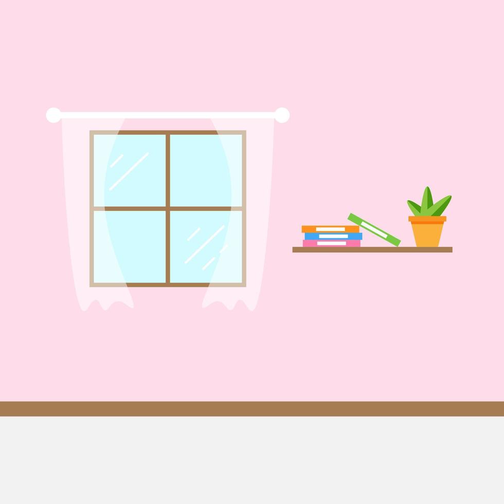 window view in the living room vector