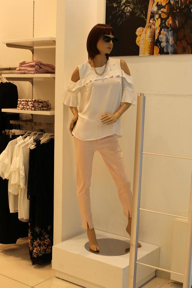 Tel Aviv Israel March 15, 2020. A mannequin is on display in a large store. photo