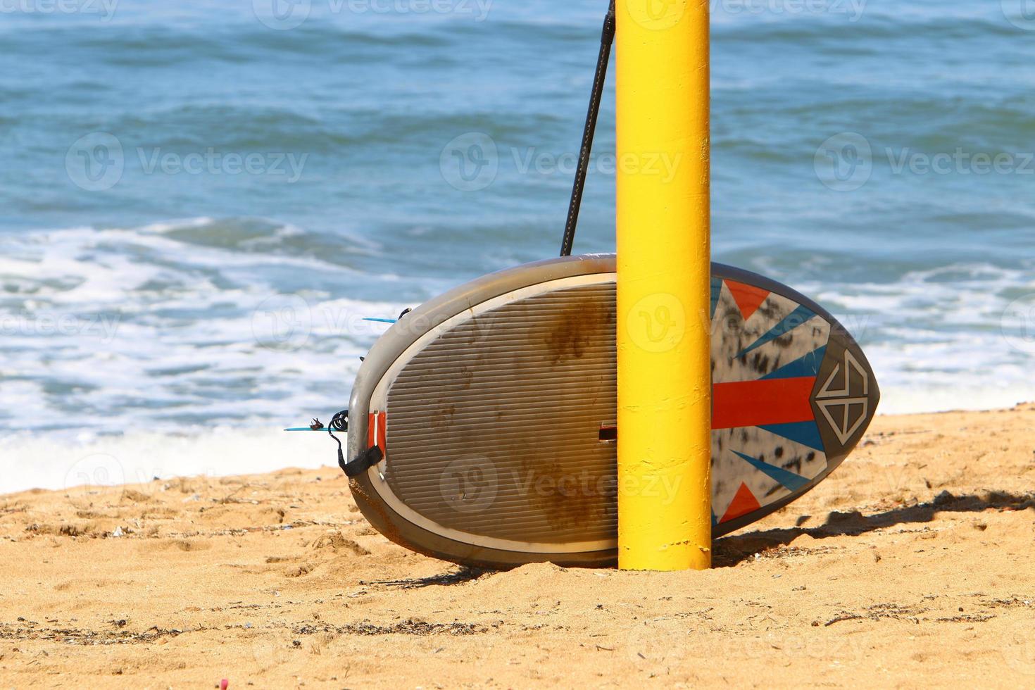 Sports equipment and equipment in a city park on the Mediterranean coast. photo