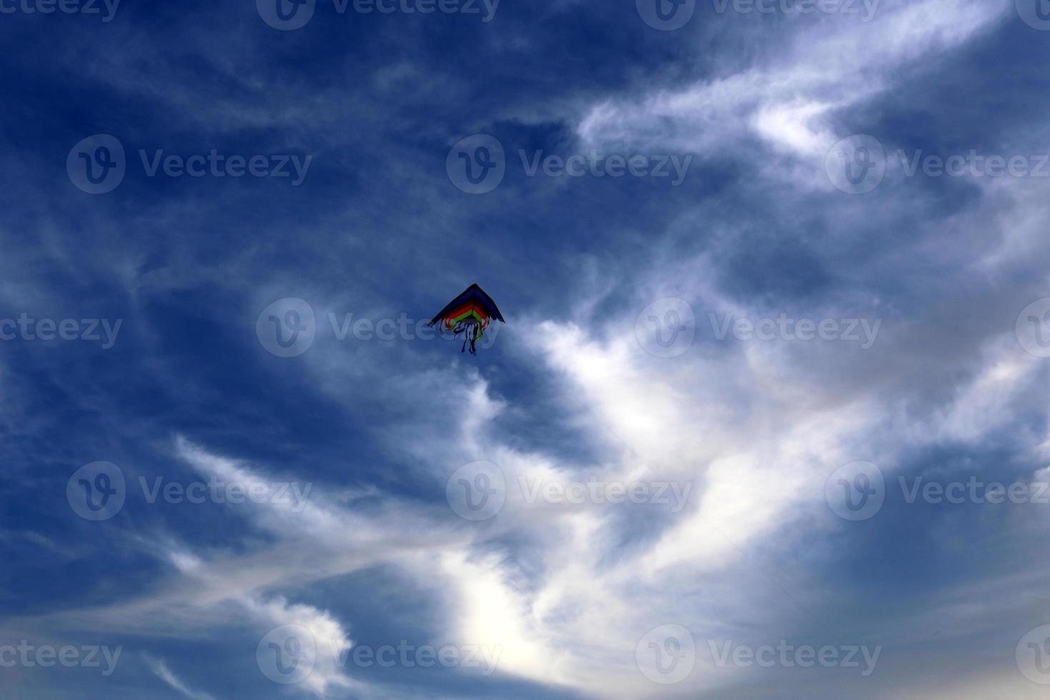 The sky over the Mediterranean Sea in northern Israel. photo