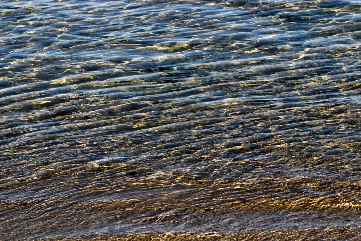 The color of sea water in shallow water. photo