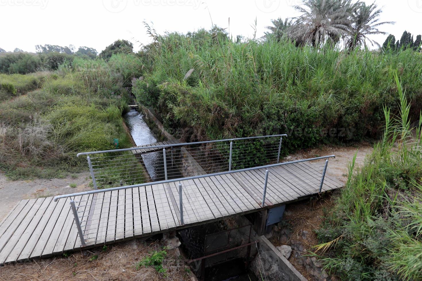 Bridge over a river in Israel. photo