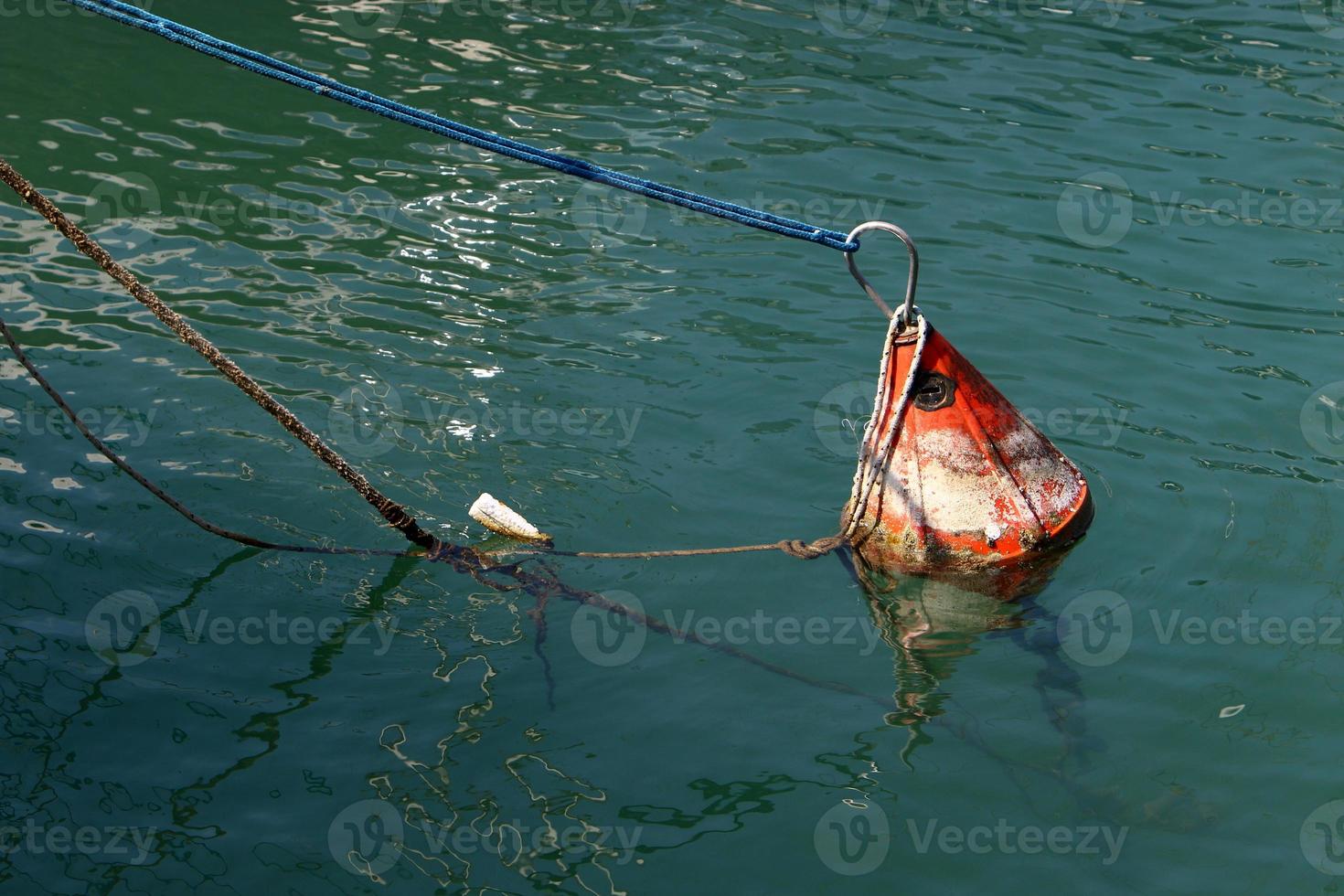 Berth on the seashore for mooring boats and yachts. photo