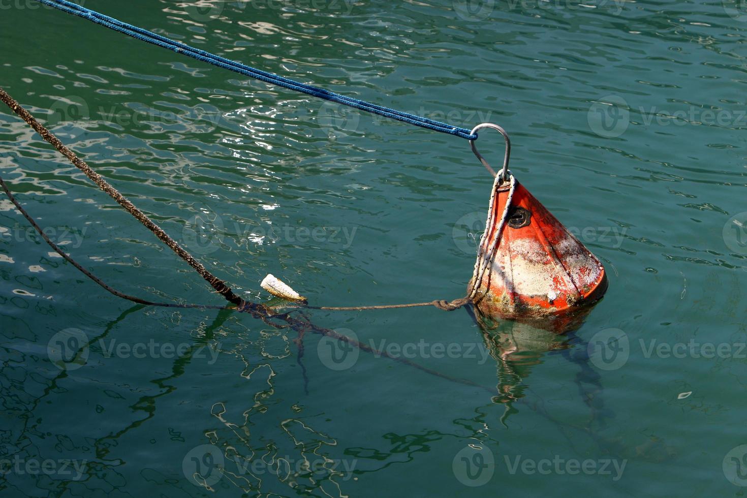 Berth on the seashore for mooring boats and yachts. photo